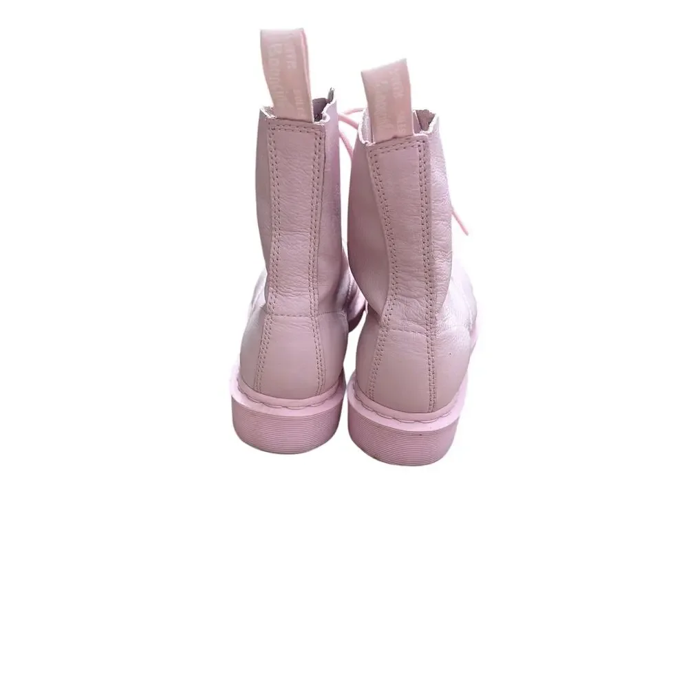 Dr. Martens 1460 Pascal Mono boots pink Virginia leather Womens Size 11